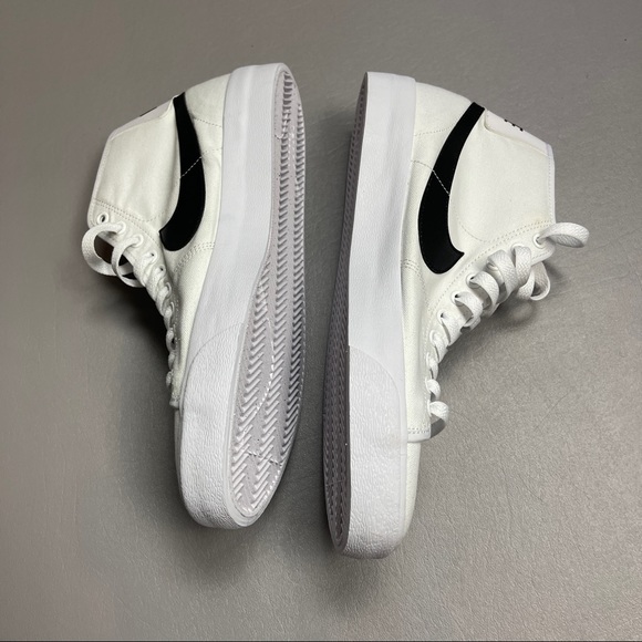 Nike Mens SB Blazer Court Mid White Blk Skateboarding SAMPLE Shoes DC8901 Sz 9 - Picture 3 of 8